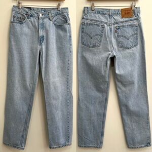 512 LEVI’S 90’s Vintage Jeans Classic Light Wash Slim Fit Straight Leg 10 Reg